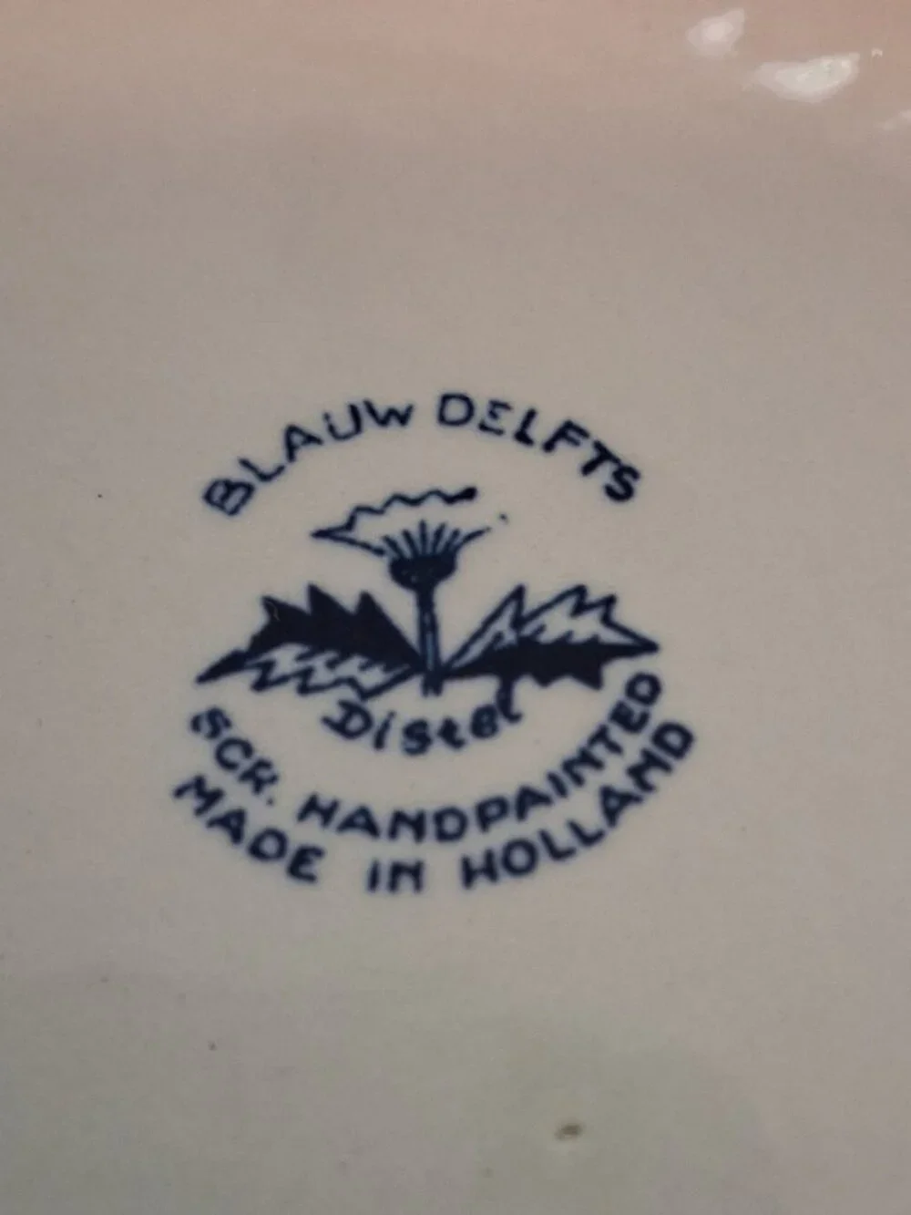 Vintage 1960s Delfts Holland Blue White Hand Painted Windmill Beer Stein Mug - Picture 7 of 7